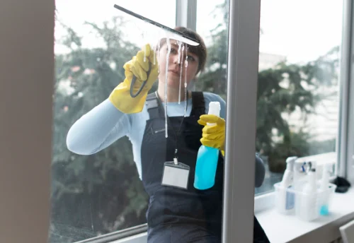 Nettoyage de vitres intérieures et extérieures à la Rochette